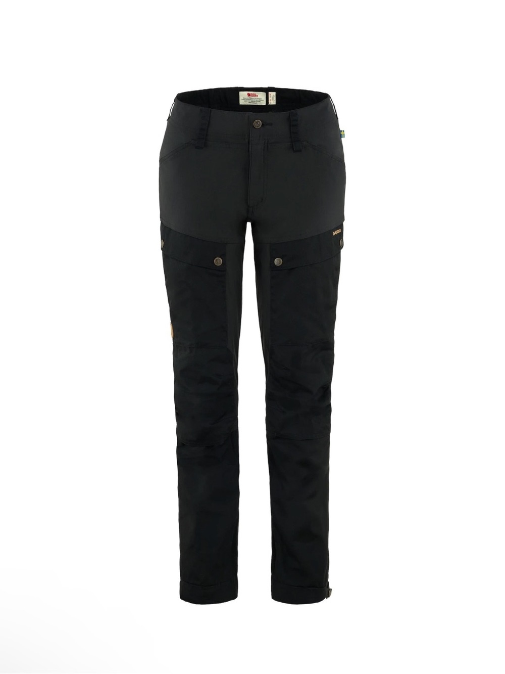 Fjallraven Keb Trousers Curved Hiking Pants, Black, 38 / 29” 89852